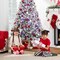 Best Choice Products Pre-Lit Holiday Christmas Pine Tree w/ Flocked Branches, Warm-White & Multicolored Lights